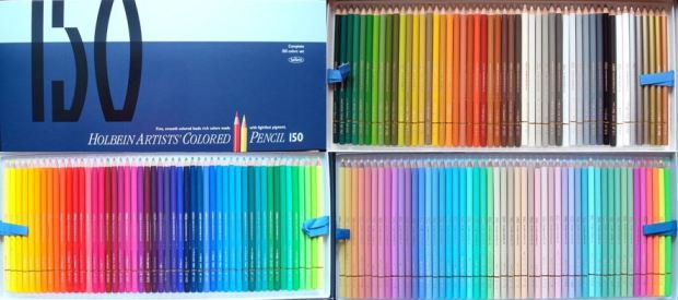 Holbein Artists' Colored Pencils 150 Set - Possibly my favourite pencils, a cross between Prismacolor Premiers and Faber-Castell Polychromos, these pencils are the best of both worlds and those pastel colours?! They're Perfect!